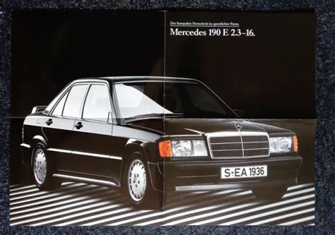 MERCEDES BENZ W 201 190 E 2 3 16 Prospekt Plakat 8 1984 EUR 8 99