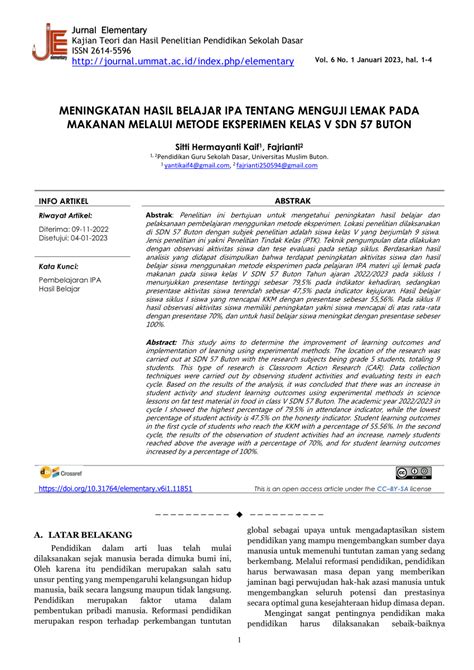 PDF Meningkatkan Hasil Belajar IPA Tentang Menguji Lemak Pada Makanan