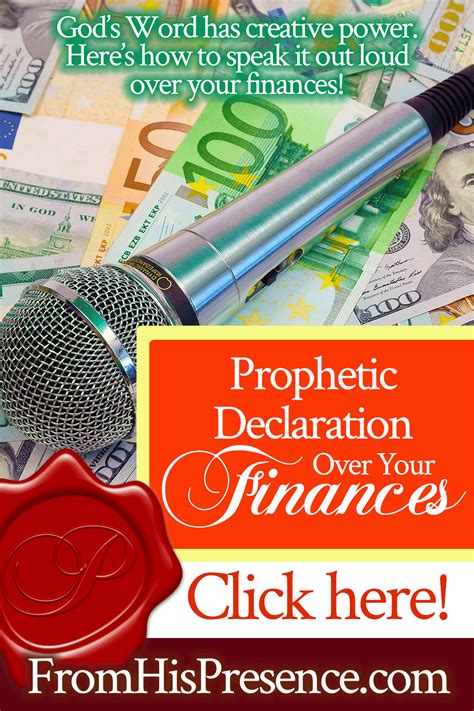 Prophetic Declaration Over Your Finances From His Presence®