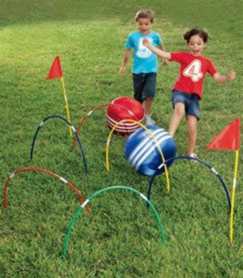 Kick Krocett Half Hola Hoops Outdoor Kids Croquet Game Backyard