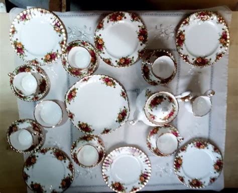 Royal Albert Old Country Roses Tea Set For Six Picclick Uk