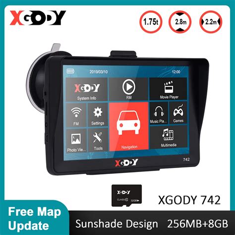 XGODY 7 Inch Car Truck GPS Navigation Car GPS Auto Navigator Sat Nav