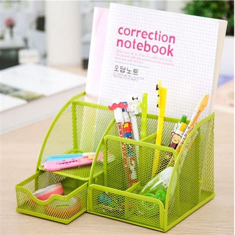 New Arrival Desk Organizer Pen Holder Multifuction Metal Mesh Desktop