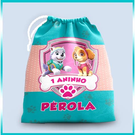 10 Sacolinhas Personalizada Tema Patrulha Canina Skye Shopee Brasil