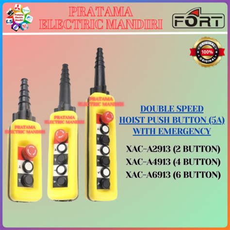 Jual FORT DOUBLE SPEED HOIST PUSH BUTTON XAC A2913 XAC A4913 XAC A6913