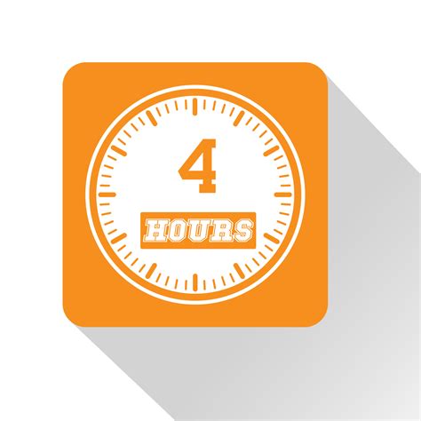 Timer, stopwatch icon design 4 hours 45482956 Vector Art at Vecteezy