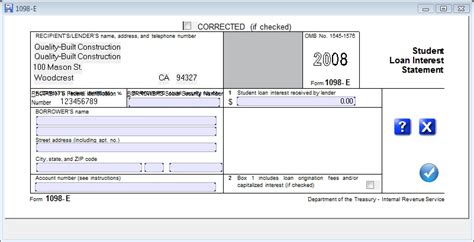 Entering & Editing Data > Form 1098-E