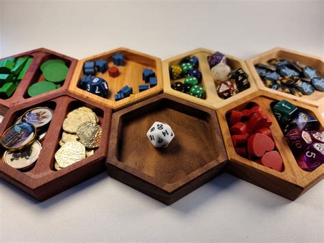 Hexagon Component Tray Dice Tray Board Games Tabletop Etsy Italia