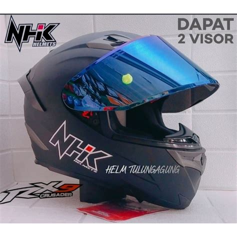 Jual RX 9 SOLID POLOS BLACK DOFF FULL PAKET GANTENG FLAT VISOR IRIDIUM