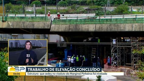 Trabalho De Elevação De Viaduto Que Cedeu é Concluído Na Marginal