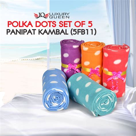 Buy Polka Dots Set Of 5 Panipat Kambal 5FB11 Online At Best Price In