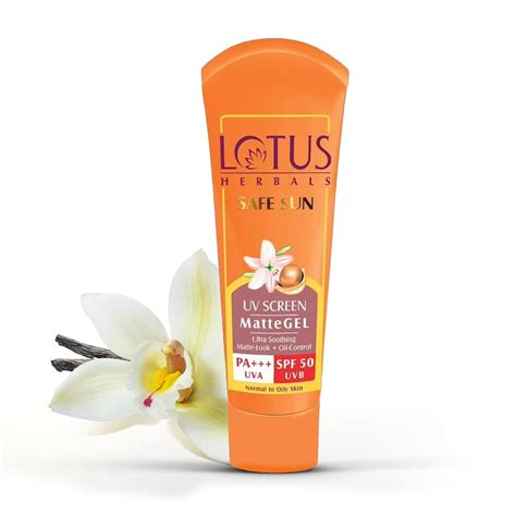 Lotus Lotus Lotus Herbals Safe Sonnen UVScreenMatte Gel LSF 50 100 G