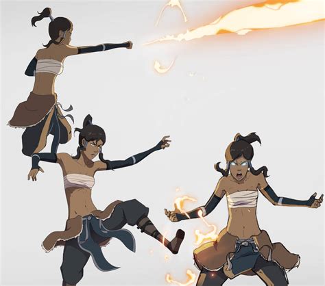 Korra Firebending Action Poses By Doctorcocobean On Deviantart