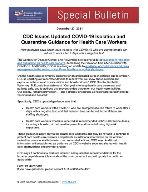 Cdc Issues Updated Covid Isolation And Quarantine Guidance For