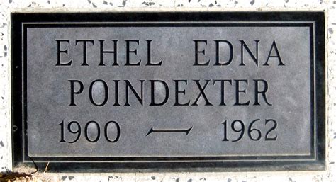 Ethel Edna Callaway Poindexter Monumento Find A Grave