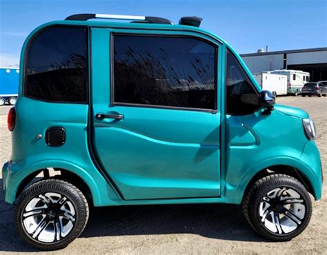 LE Coco Coupe Teal Electric Golf Car Small LSV Low Speed Vehicle Golf