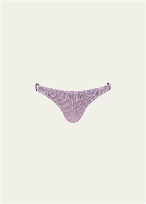 Bond Eye Scene Ring Bikini Bottoms Lavender Lurex Editorialist