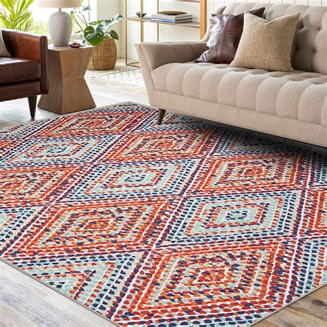 Amazon Neatiip Washable Bohemian X Area Rug Suitable For