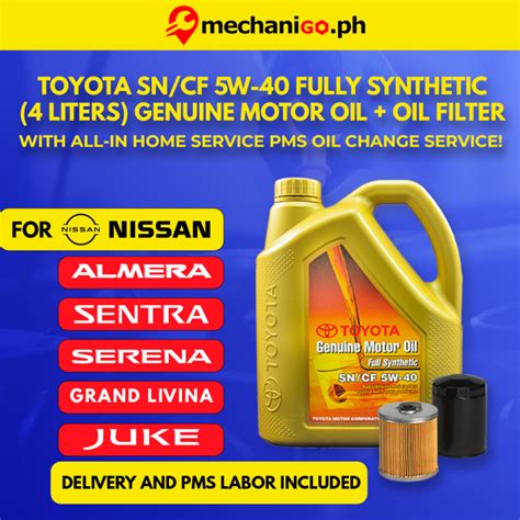 TOYOTA SN CF 5W 40 Fully Synthetic 4 Liters Genuine Motor Oil Oil