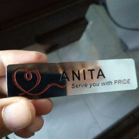 Jual Name Tag Nama Dada Stainless Gravir Magnet Shopee Indonesia