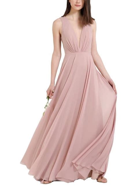 A Woman In A Long Pink Dress