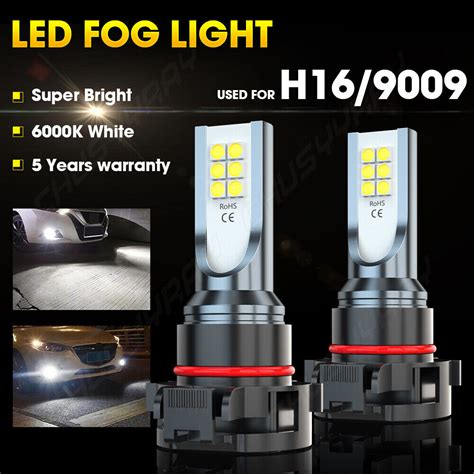 Sided H Led Combo Headlight Hi Lo Beam Fog Light