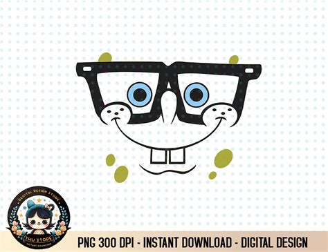 SpongeBob SquarePants Nerd Glasses Face png - Inspire Uplift