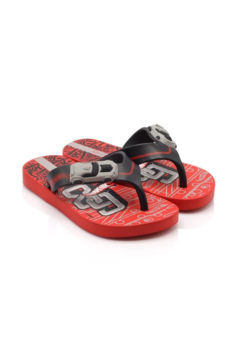 Hot Wheels Çocuk Parmak Arası Terlik Kırmızı Twigy