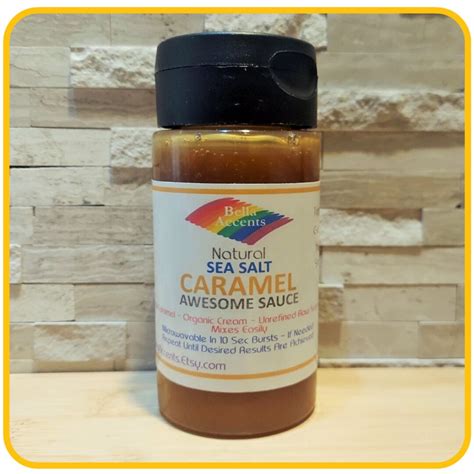 Sea Salt Caramel Awesome Sauce Organic Ingredients Use for Fruit Dips, Ice Cream Topping, Lattes ...