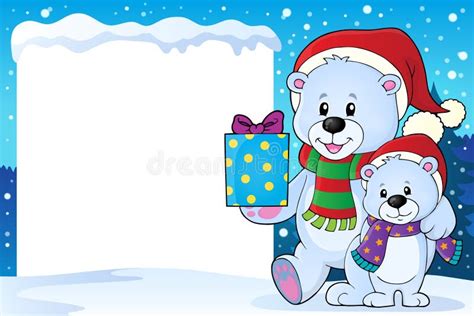 Christmas Polar Bear Stock Vector Illustration Of Bear 12010387