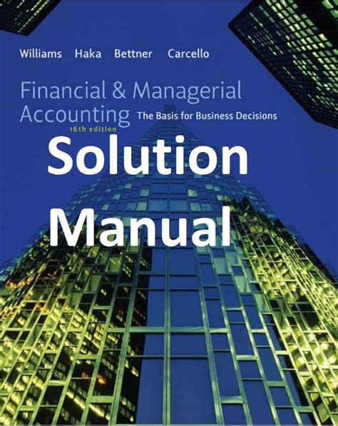 Solution Manual Financial Managerial Accounting Th Ed Pdf Free