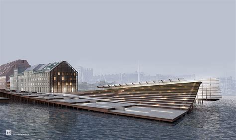 Wharf Design Foggy Morning Perspective Part 2 Visualizing Architecture