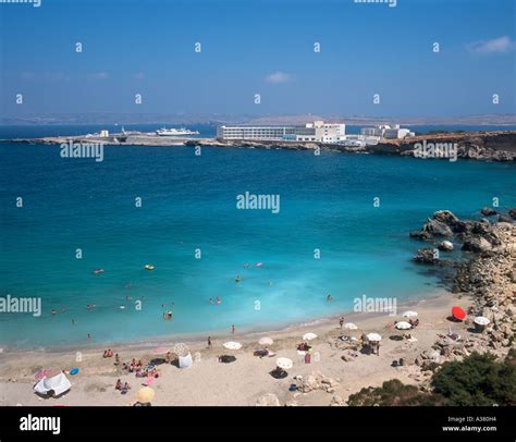 Paradise Hotel And Beach Paradise Bay Malta Stock Photo Alamy