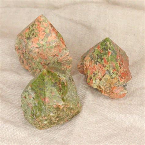 Unakite Mini Cut Base Point Tower Balance Emotions Grounding