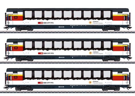 Schnellzugwagen Set Gotthard Panorama Express Märklin Website DE