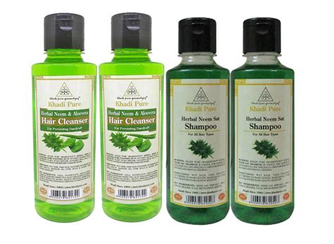 Buy Khadi Pure Neem Aloe Vera Neem Sat Shampoo Hair Cleanser 210 Ml