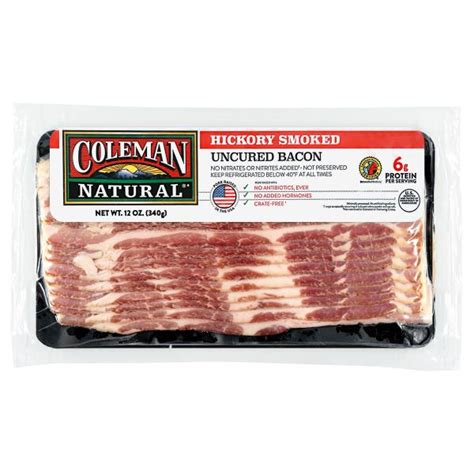 Coleman Natural Bacon Hickory Smoked Uncured Publix Super Markets