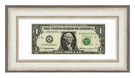 Dollar Bill Frame For Your First Dollar - Vintage Silver Traditional ...