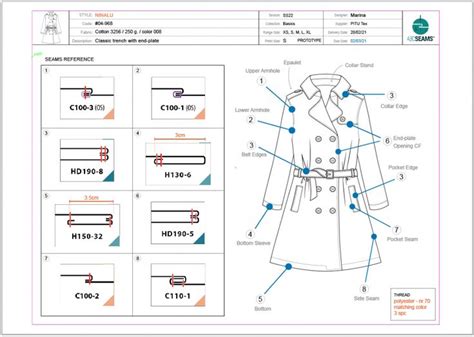 Garment Assembly Sheets ABC Seams Sewing Seams Seam Tech Pack