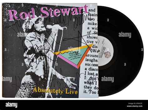 Rod Stewart Absolutely Live album, (autographed Stock Photo - Alamy