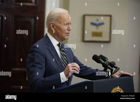 Us Pr Sident Joe Biden Spricht Am Freitag Den M Rz Im Roosevelt