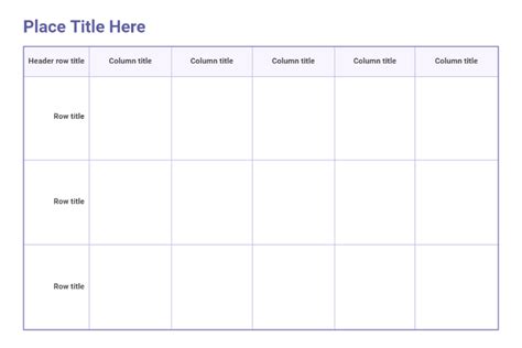 Blank Table (Layout 6x4) | BioRender Science Templates