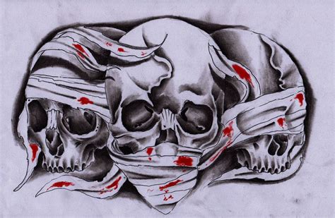 Three Skulls Tattoo