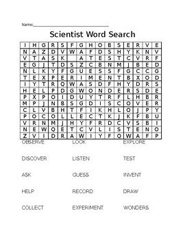 Super Scientist Word Search