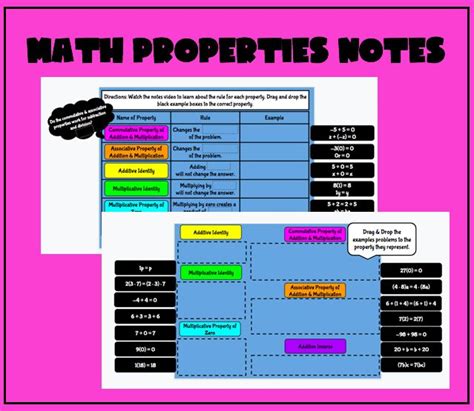 Math Properties Notes