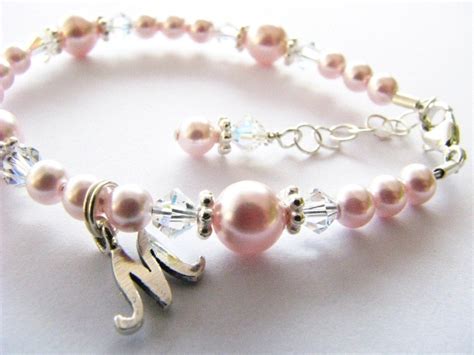 Baby T Baby Bracelet With An Initialflower Girl Baby