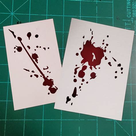 Blood Spatter Vinyl Decals Etsy