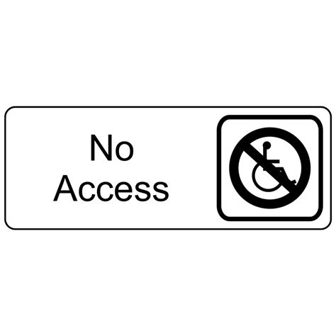 No Access With Symbol Engraved Sign EGRE-19622-SYM-BLKonWHT