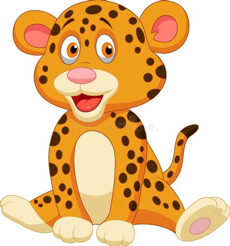 Cartoon Leopard Drawing ~ Cute Leopard Cartoon Stock Vector ...