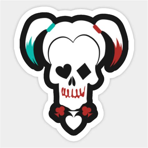 Harley Quinn Skull - Batman - Sticker | TeePublic